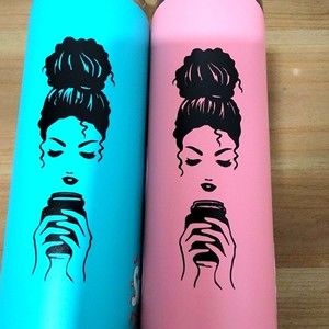 ONE insulated PINK Tumbler cup with straw love, coffee, Jesus 20 FL OZ